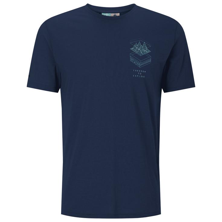 Scott Wander-T-Shirt Defined Dri Short Sleeve Dark Blue Präsentation