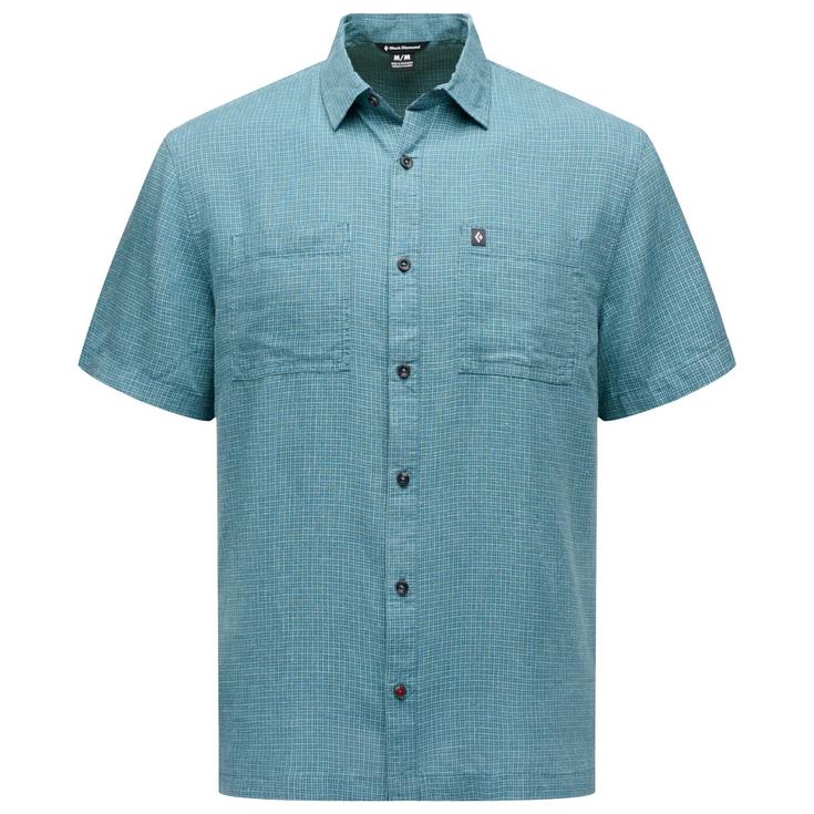 Black Diamond Chemise de rando Scenic Route Short Sleeve Midnight Blue Glacier Présentation