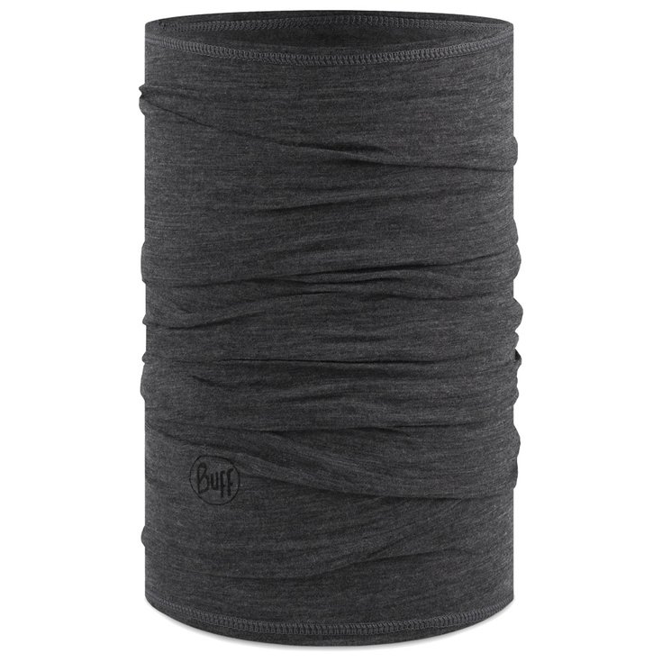 Buff Halswärmer Merino Lightweight Neckwear Solid Grey Präsentation