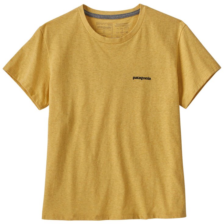 Patagonia T-Shirt P-6 Logo Responsibili-Tee Surfboard Yellow Präsentation
