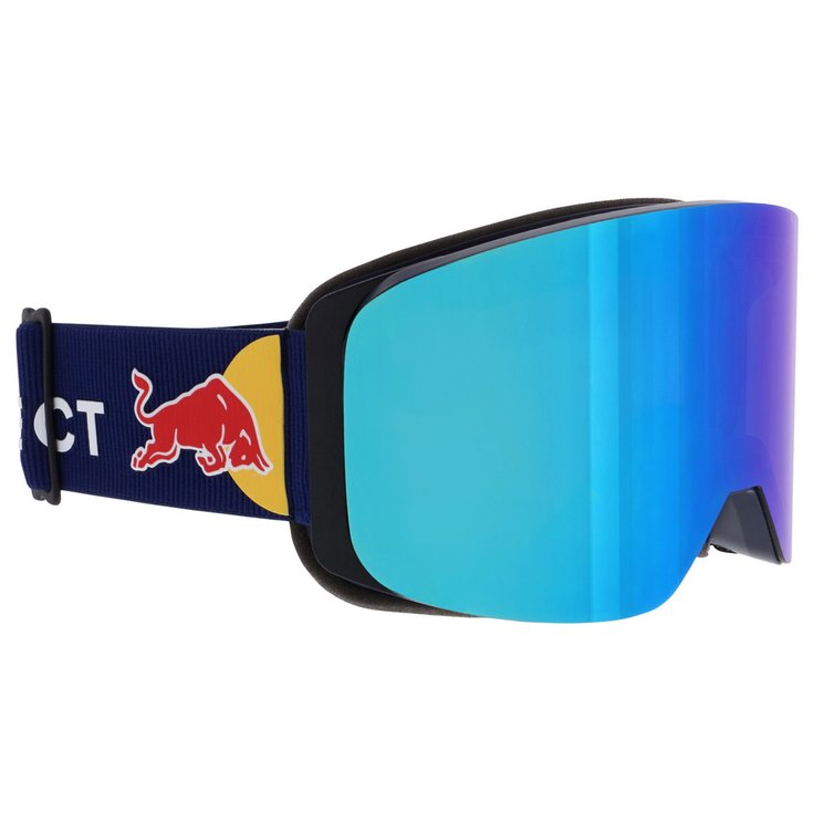 Red Bull Spect Masque de Ski Magnetron Slick Matt Dark Blue Smoke Blue Mirror Snow Présentation