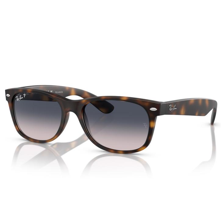 Ray Ban Lunettes de soleil RB2132 New Wayfarer Classic Matte Havana Polar Blue Présentation