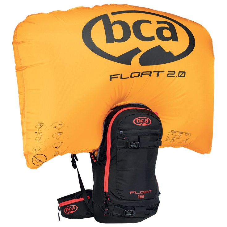 BCA Sac airbag Float 12 Black Black - Red Présentation
