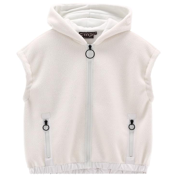 CMP Fleece Woman Jacket Fix Hood Ivory Voorstelling